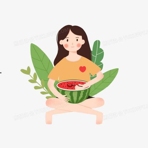 插画吃瓜少女,吃瓜少女的青春秘语